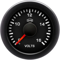 EV² R12000 Series 8-16V Voltmeter Gauge R12600
