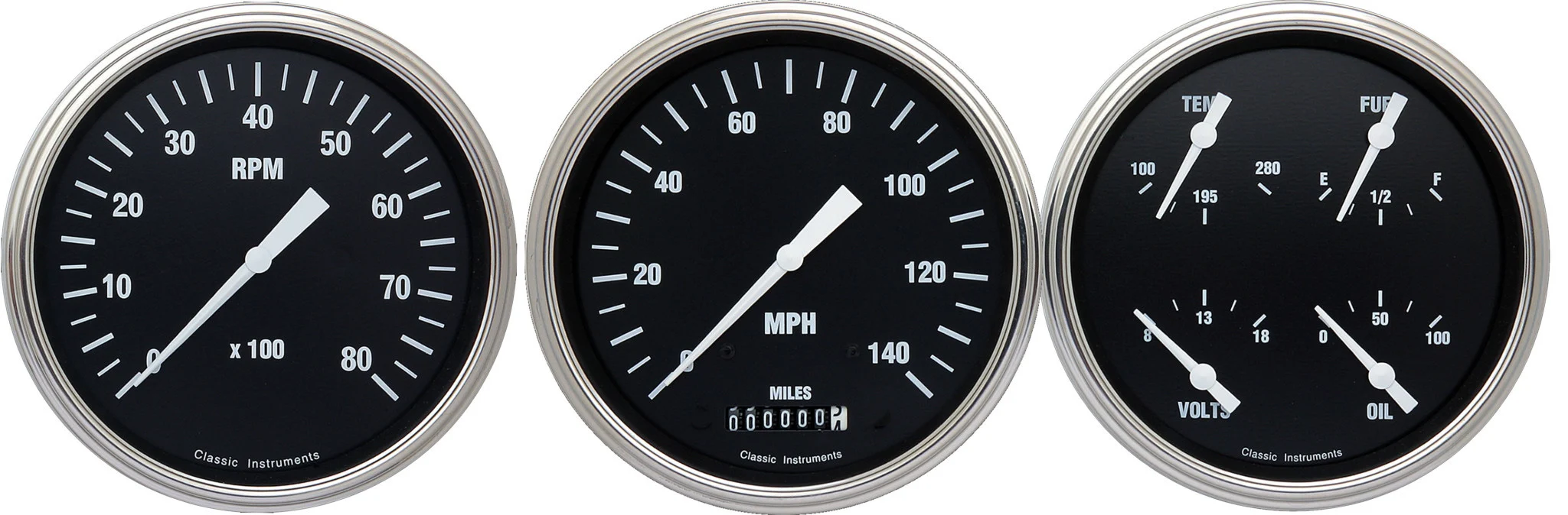 Isspro Tools Sales Store -Isspro Tools Sales Store classic instruments 3 gauge set 4 5 8 speedo tach